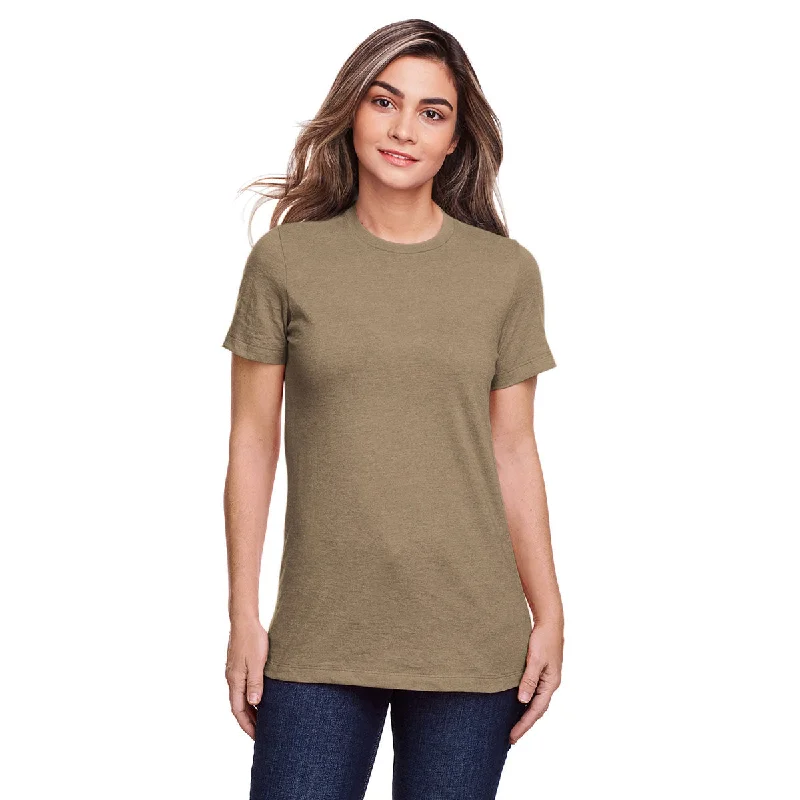 Gildan Women's Slate Softstyle CVC T-Shirt Chenille Brocade Lace