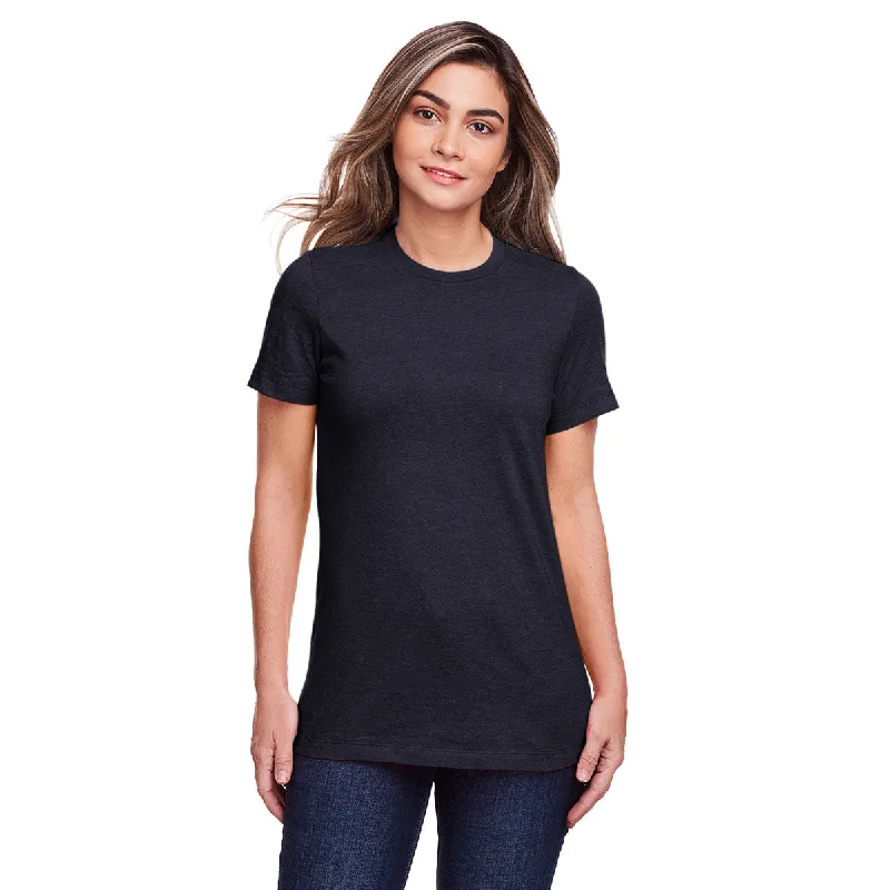 Gildan Women's Navy Mist Softstyle CVC T-Shirt Cashmere Blend Cotton Blend Poly Blend