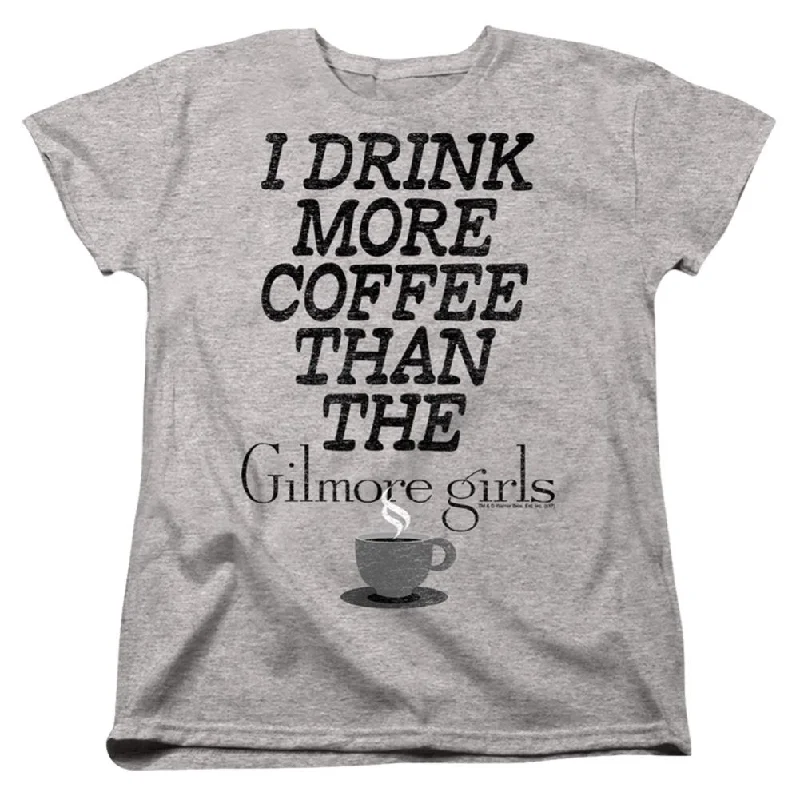 Gilmore Girls More Coffee Women's 18/1 Cotton Short-Sleeve T-Shirt Lace Blend Ribbed Blend Corduroy Blend