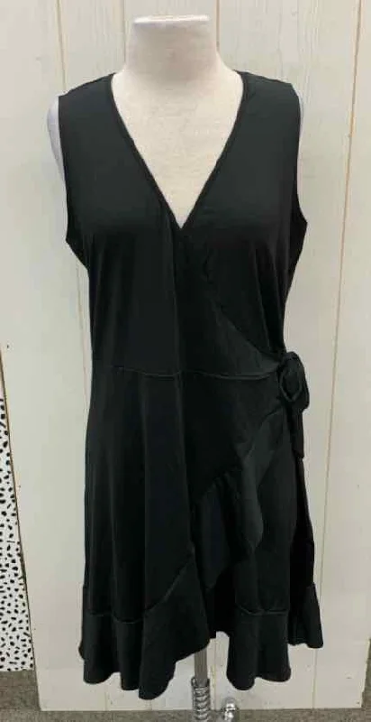 Lands End Black Womens Size 6 Dress