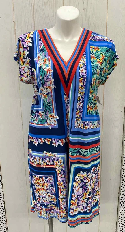 London Times Blue Womens Size 16 Dress