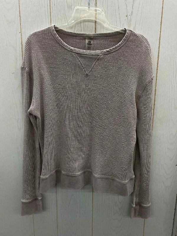 Mono b Lavender Womens Size L Shirt Chenille Blend Fleece Blend Nylon Blend