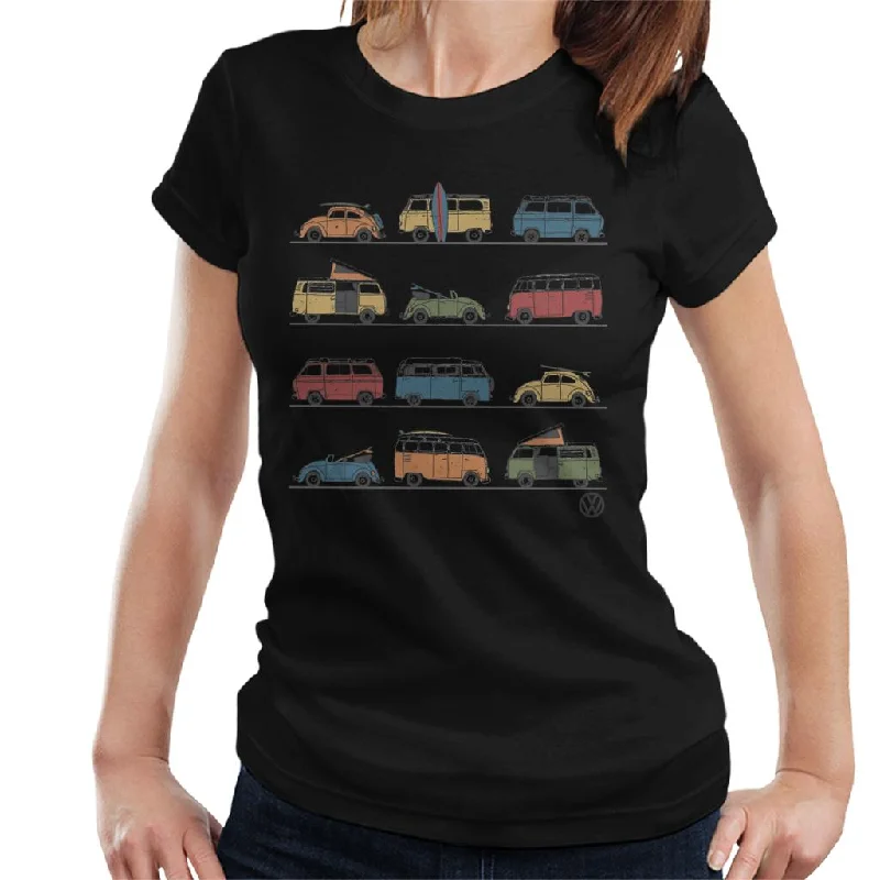 Official Volkswagen Vans And Beetles Women's T-Shirt Wool Fabric Cashmere Fabric Tweed Fabric