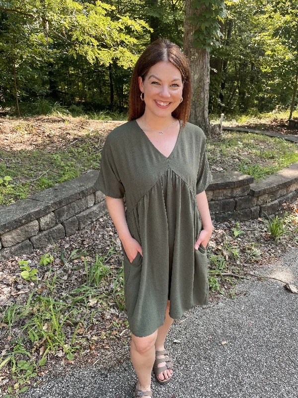 Olive Airflow Dress