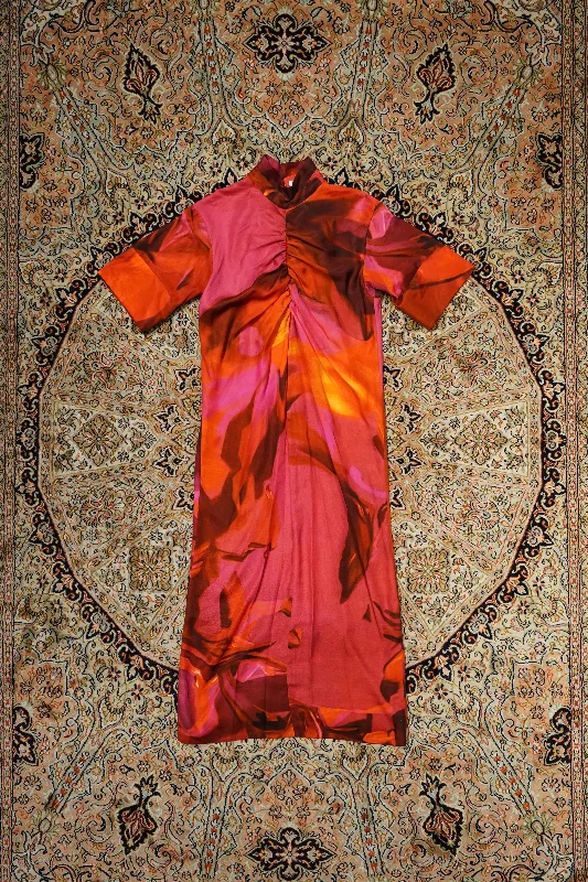 FRONT-GATHER DRESS LONG(tittle:＼ 26)(EXCLUSIVE)