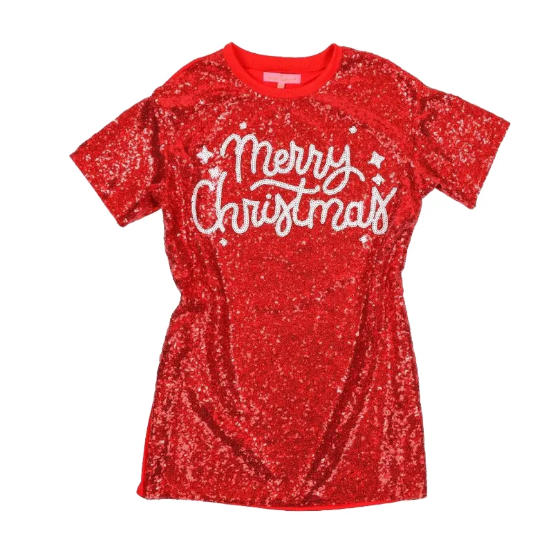 Simply Southern Ladies Sequin Red Dress 0224-DRS-SQNLUXE-MERRY
