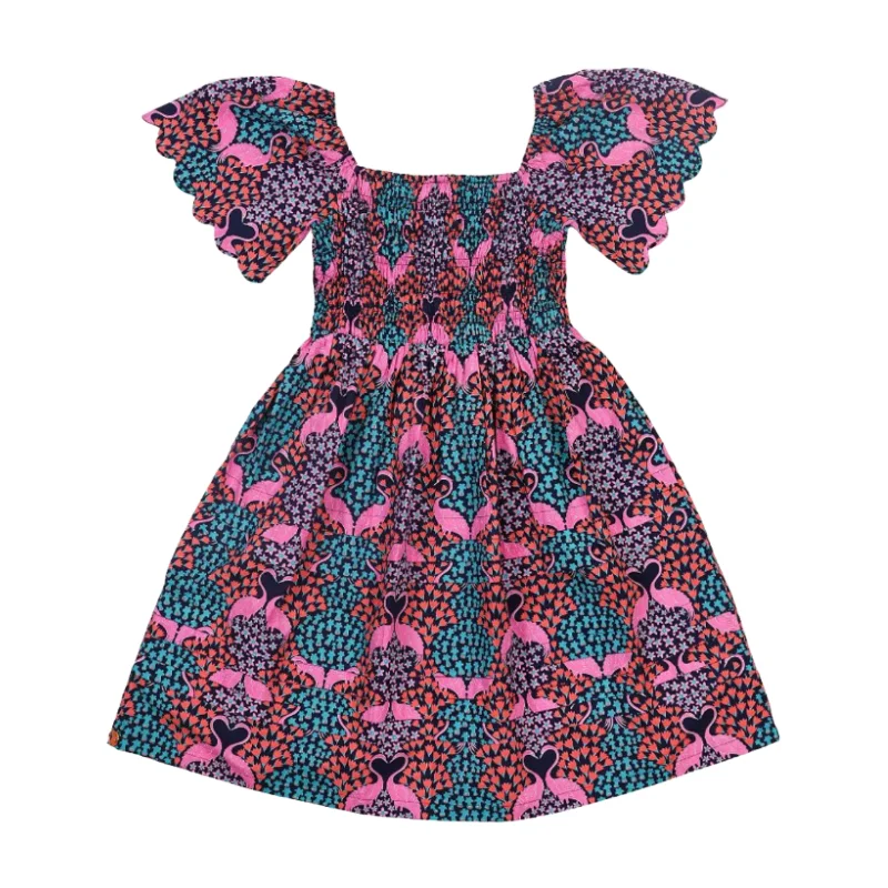 Simply Southern Ladies Tropical Patterned Scallop Dress 0124-DRS-SCLP-TROP