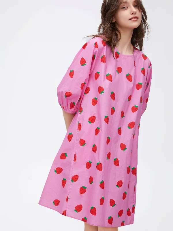 Strawberry Print Dress