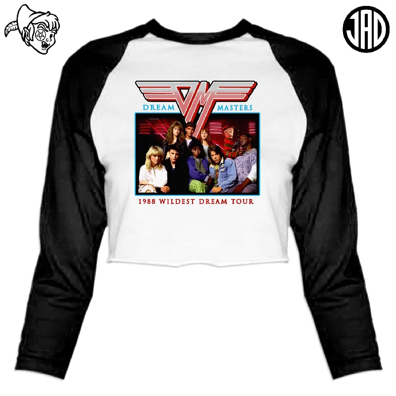 1988 Wildest Dream Tour - Women's Cropped Baseball Tee Rayon Fabric Velvet Fabric Corduroy Fabric