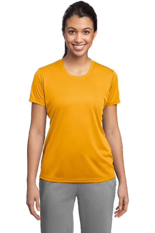 Sport-Tek Ladies PosiCharge Competitor Tee LST350 Gold Polka Dot Checkered Tartan